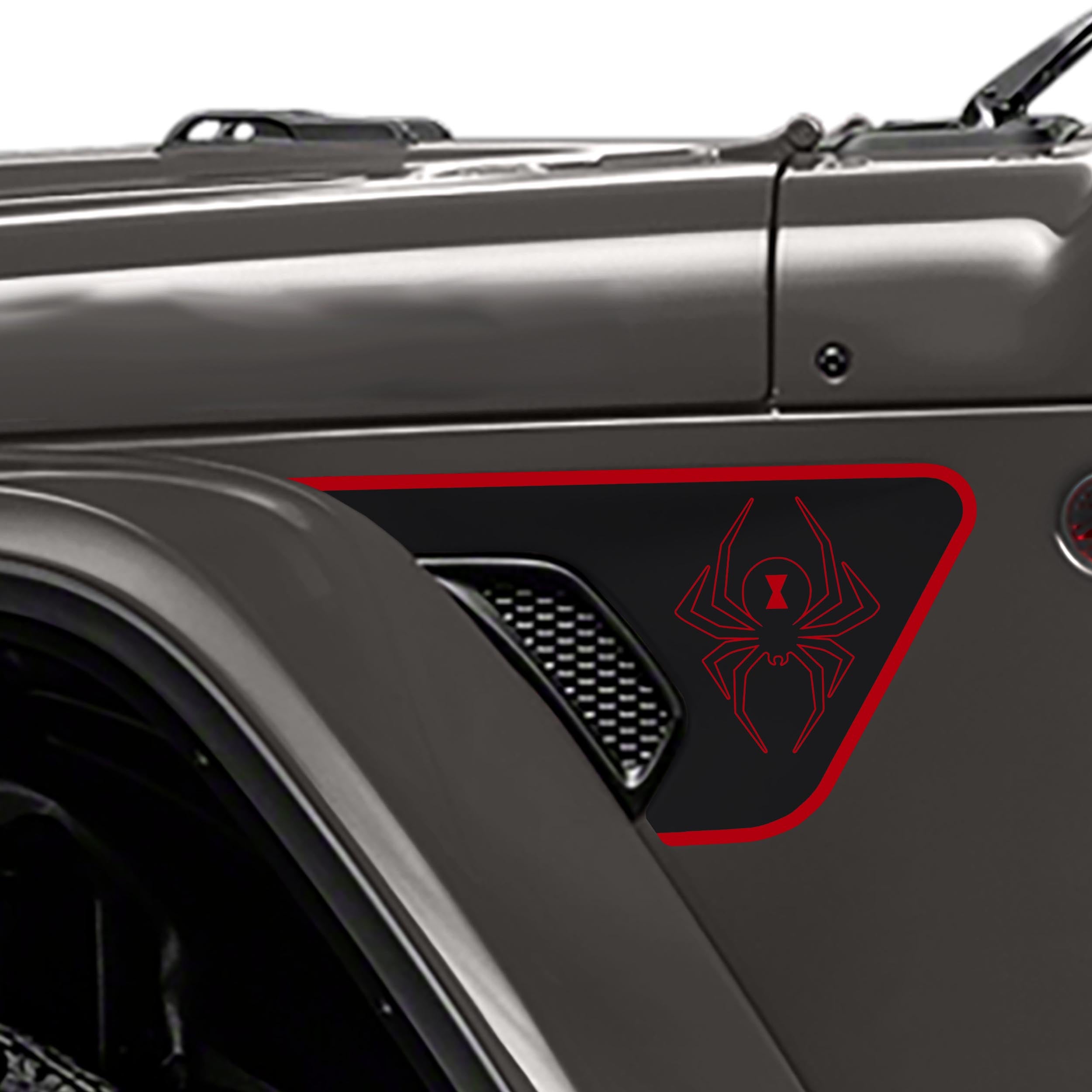 Black Widow 2-Color Fender Vent Set | JL/JT | Jeep Decal Store