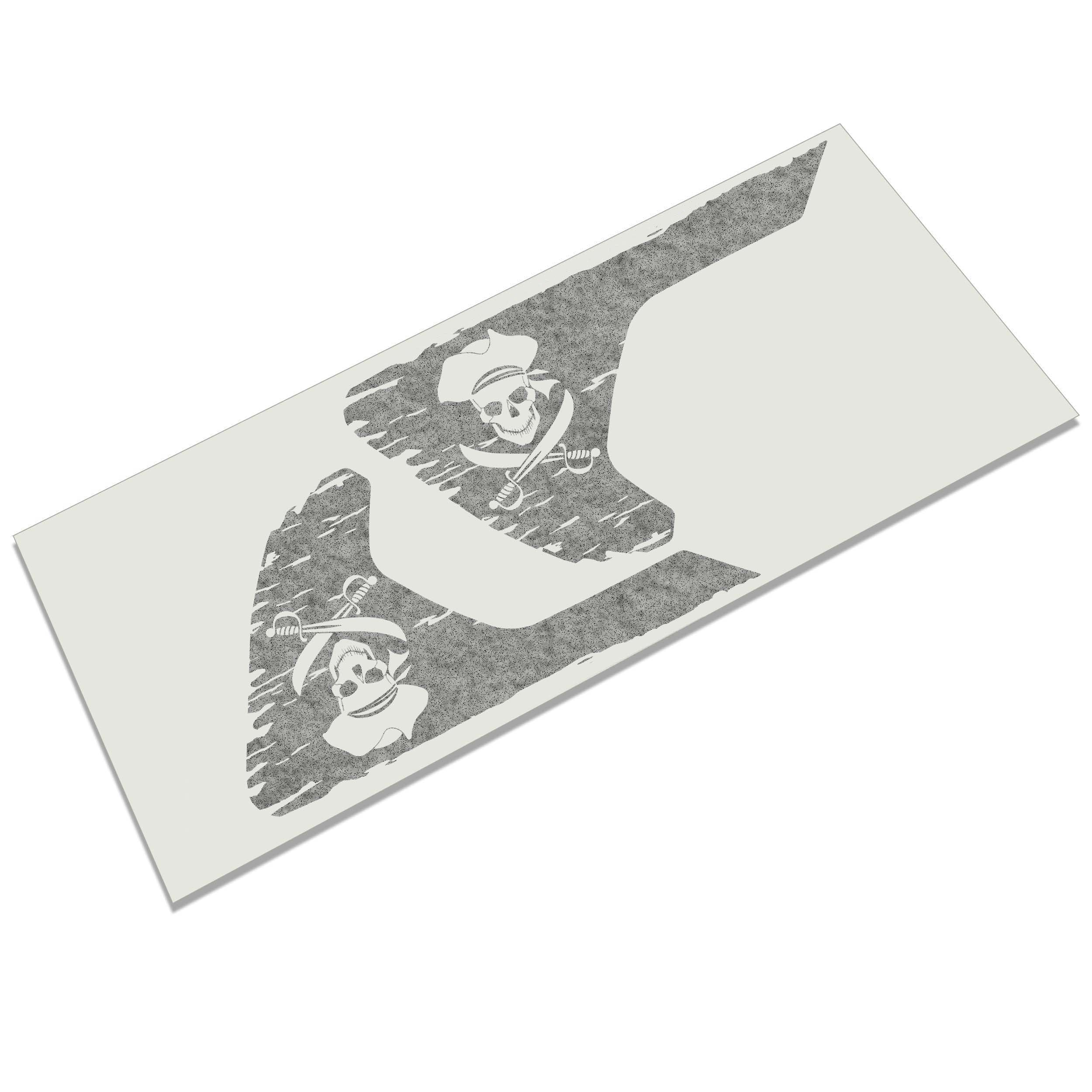 &TEAM ウィジュ BTL ロント オフイベ じゃんけん ステッカー Jolly Roger Pirate Flag Fender Vent | JL/JT | JDS