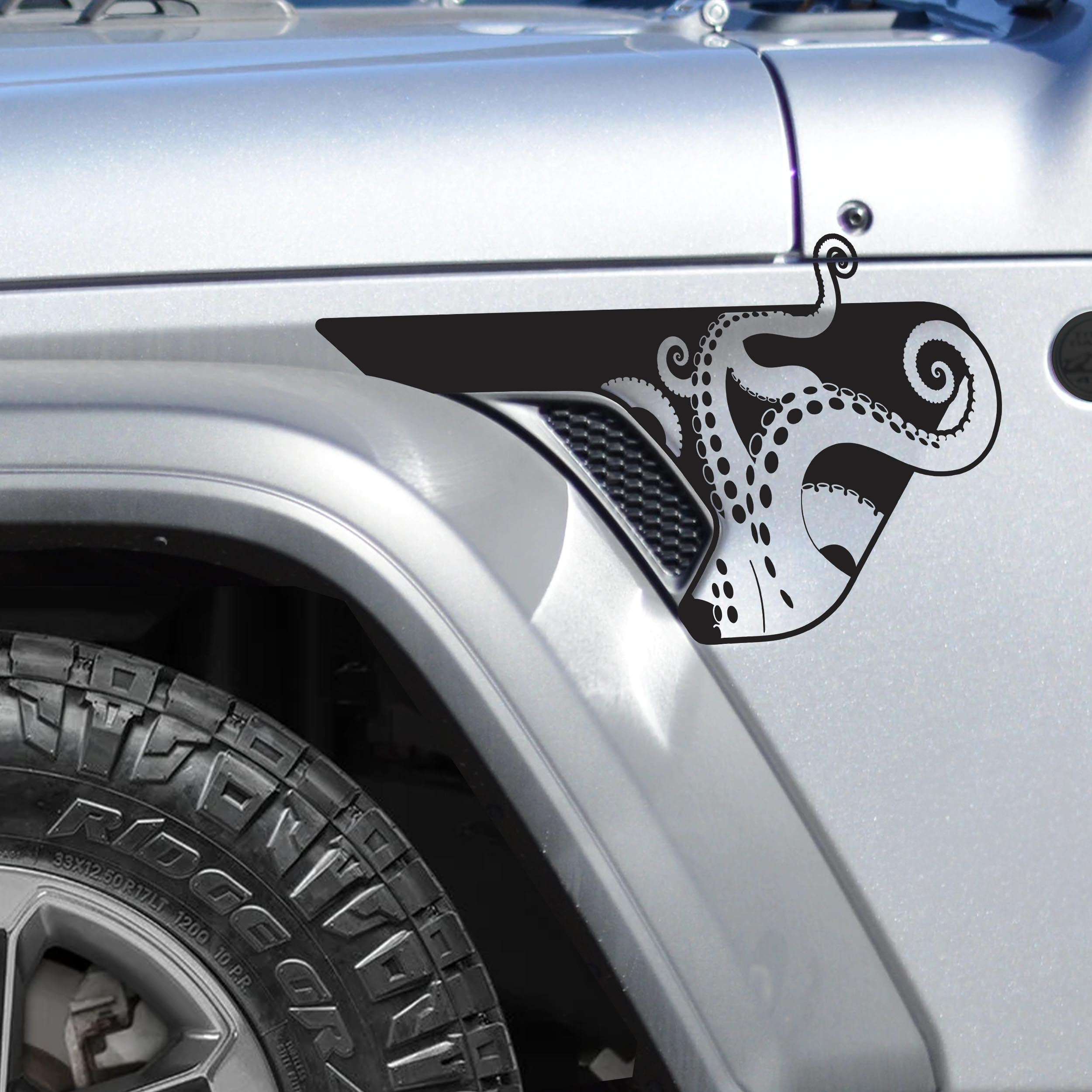 Kraken Octopus Fender Vent Decal | JL/JT | Jeep Decal Store