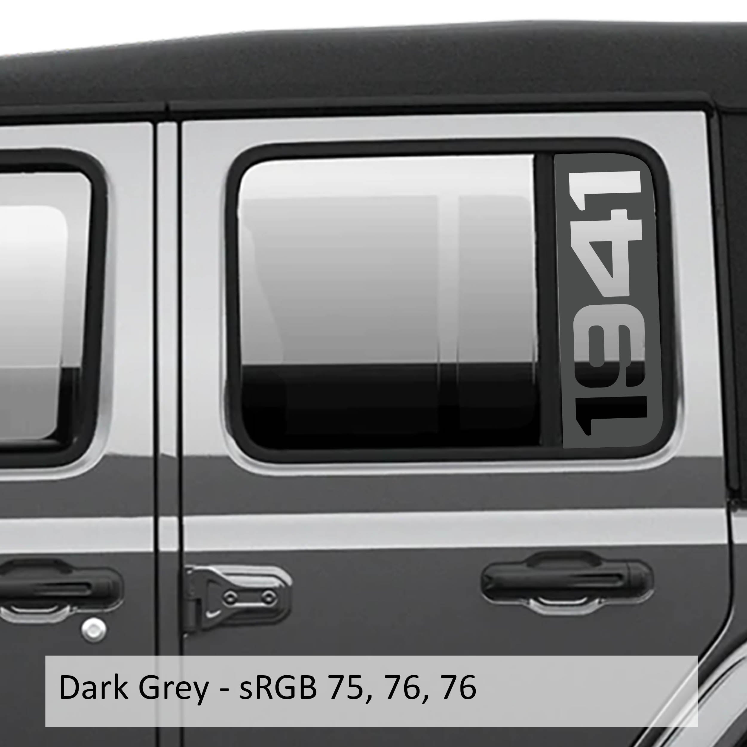 1941 Side Window Decal Set | JL 2018+ / JT 2020+ | Jeep Decal Store