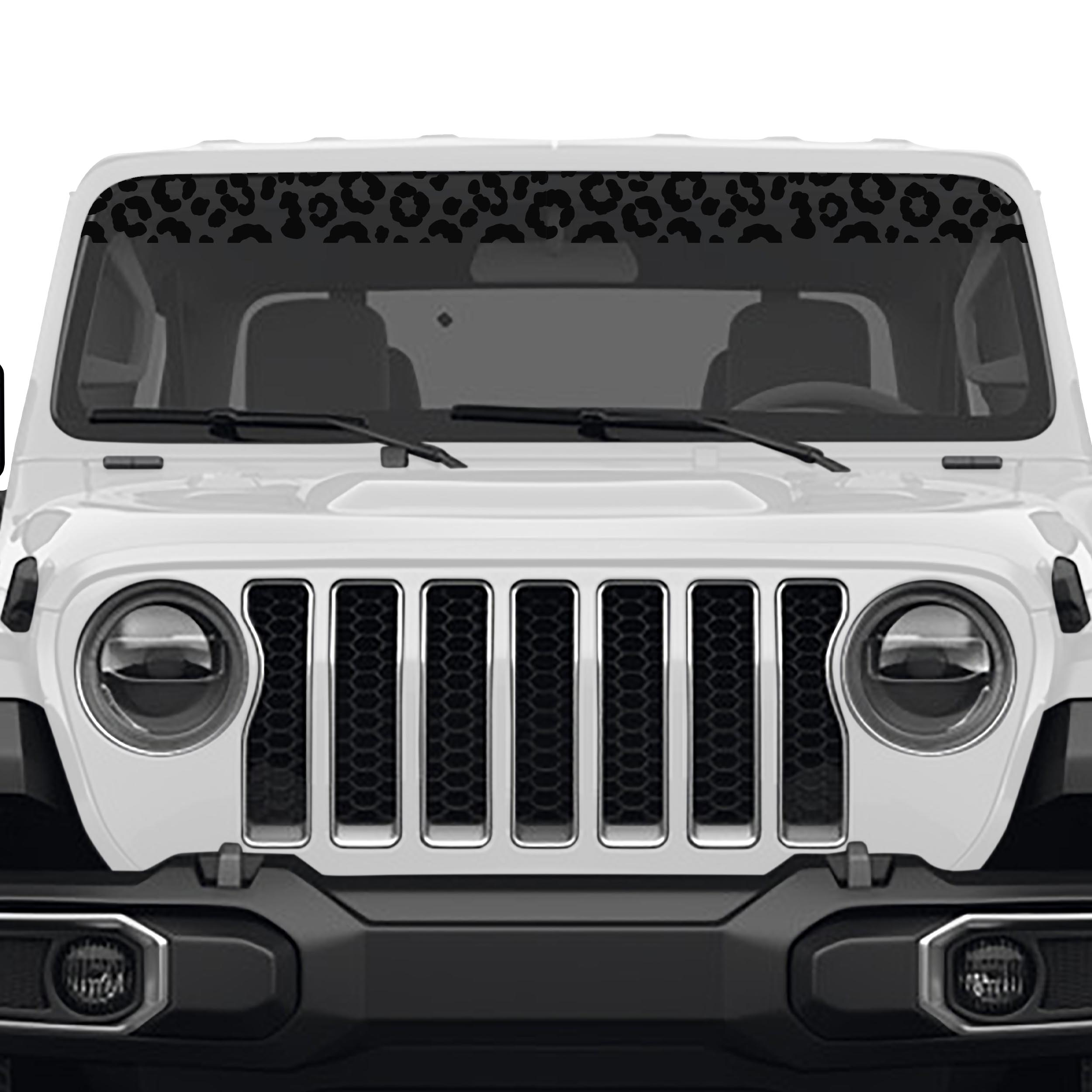 Leopard Print Sun Visor Vinyl Decal | Jeep Decal Store