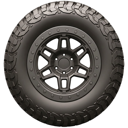 Off-road tire on rim