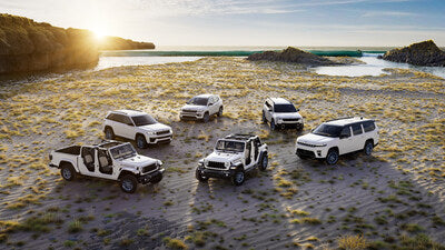 The Jeep Twelve 4 Twelve special edition Wrangler lineup. Photo: Jeep.
