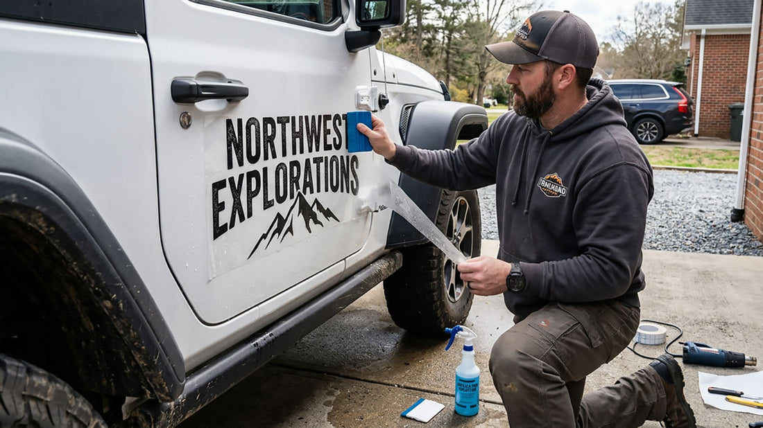 Vinyl Decal Installation: Wet vs. Dry Application for Jeep Graphics
