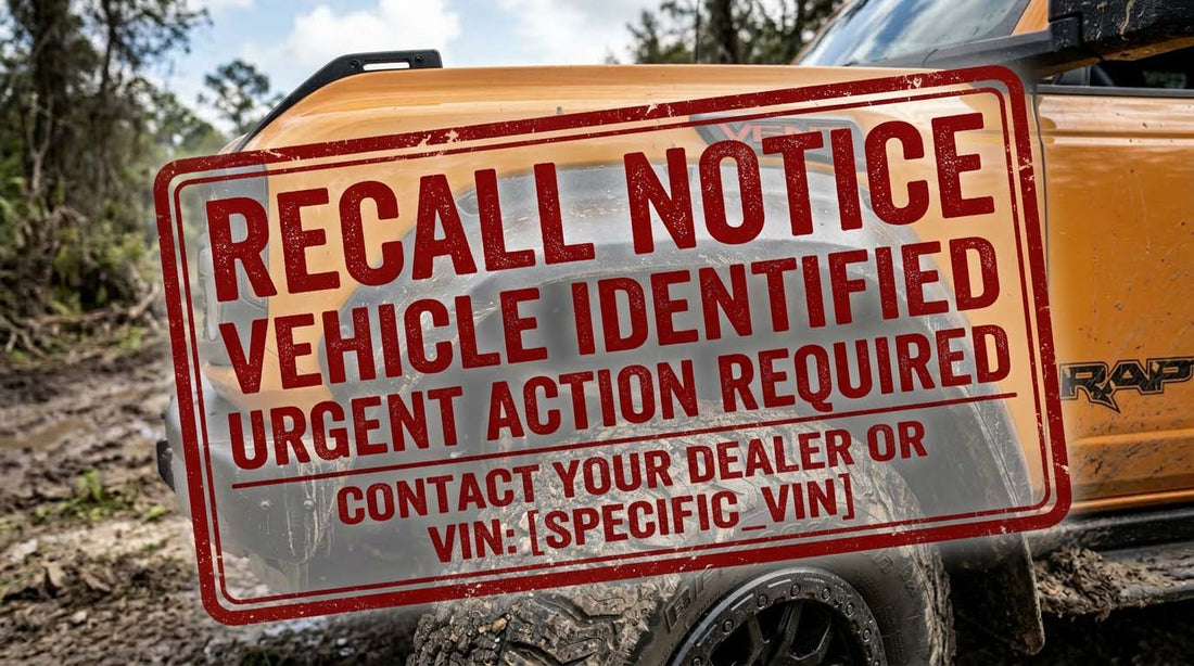 Ford Bronco Raptor fender flare recall notice
