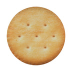 Buttery round cracker stack spare tire cover with stacked golden butter crackers graphic