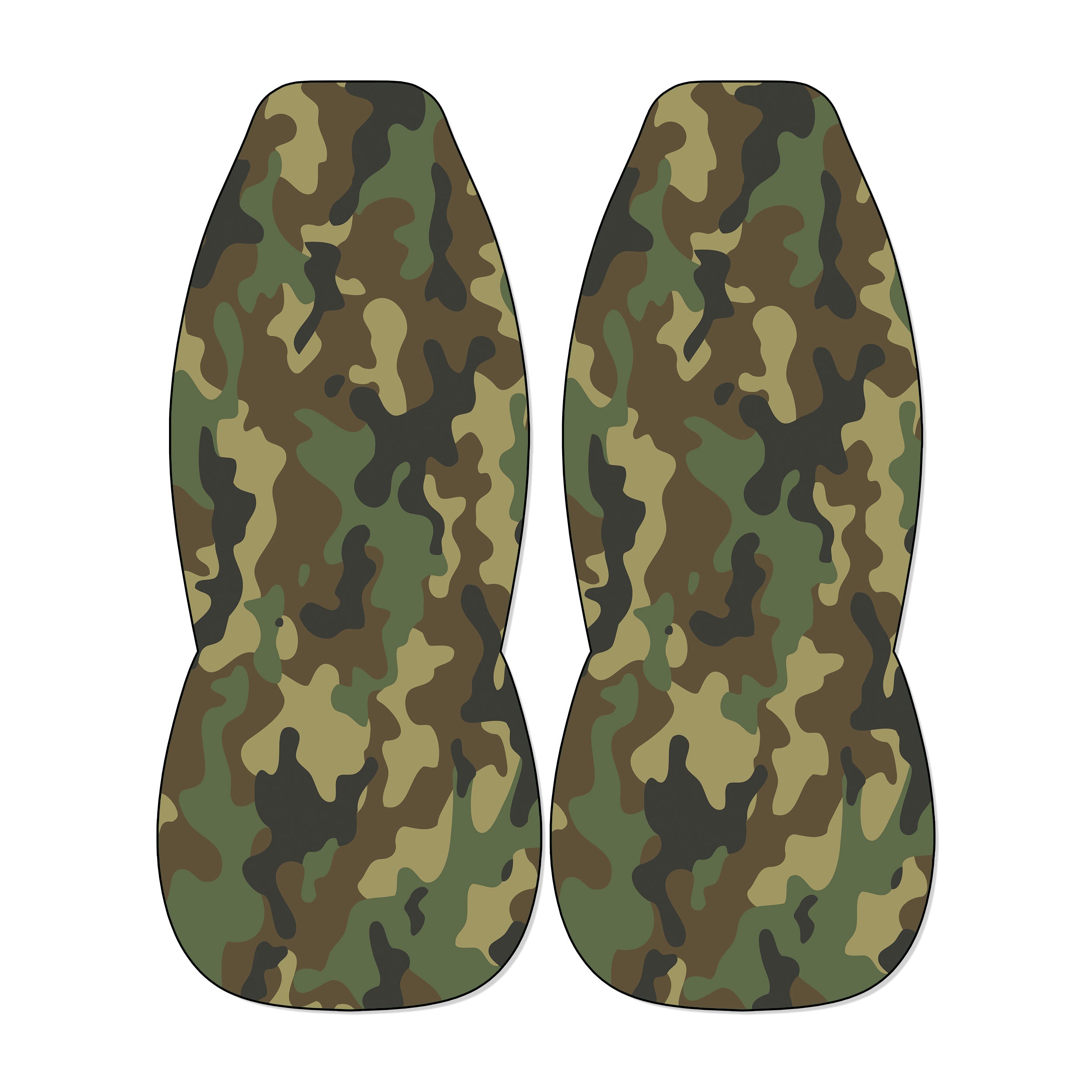 two identical camouflage-patterned objects, which appear to be military-style coverings or protective gear.