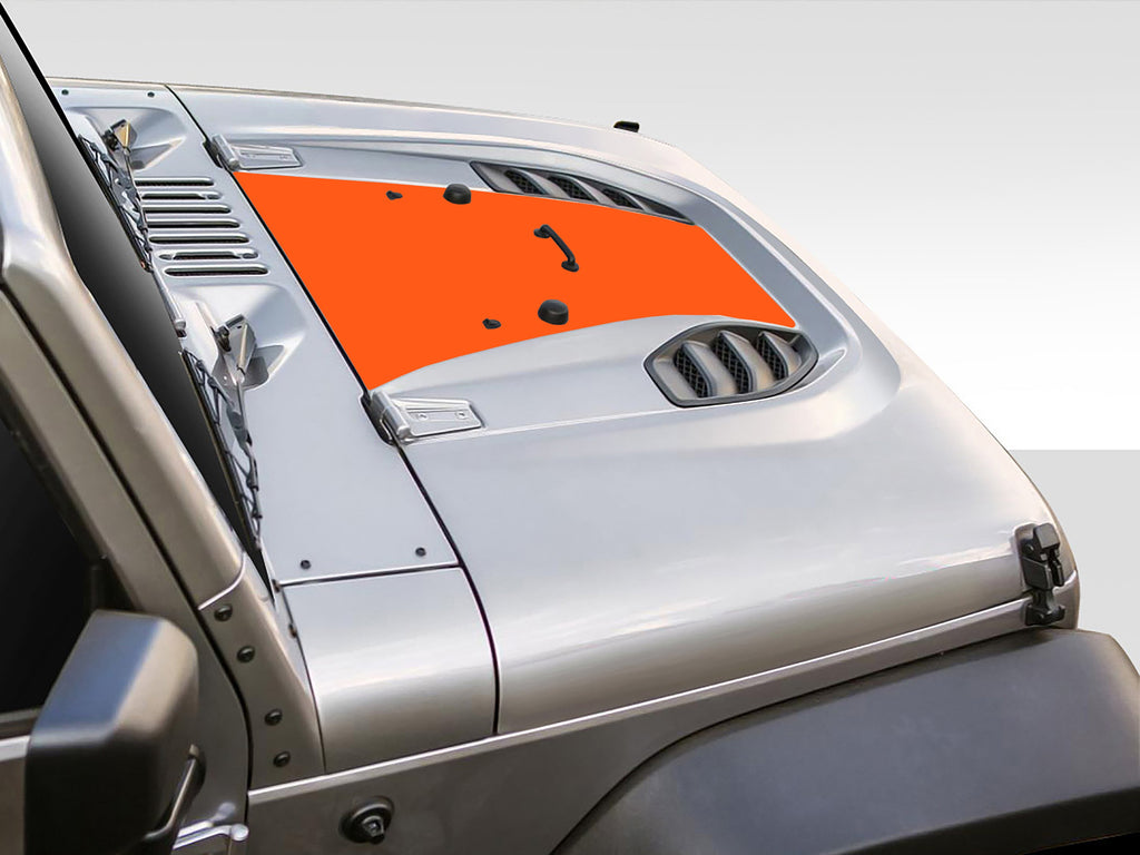 Orange 10th Anniversary blackout hood vinyl decal swatch with classic 10A anniversary logo design