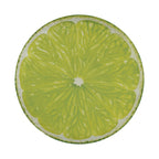 Lime fruit spare tire cover with green citrus slice graphic and zesty sliced lime design