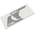 Black 1941 Jeep Wrangler JL fender vent transfer decal applied to billet vent insert shown installed