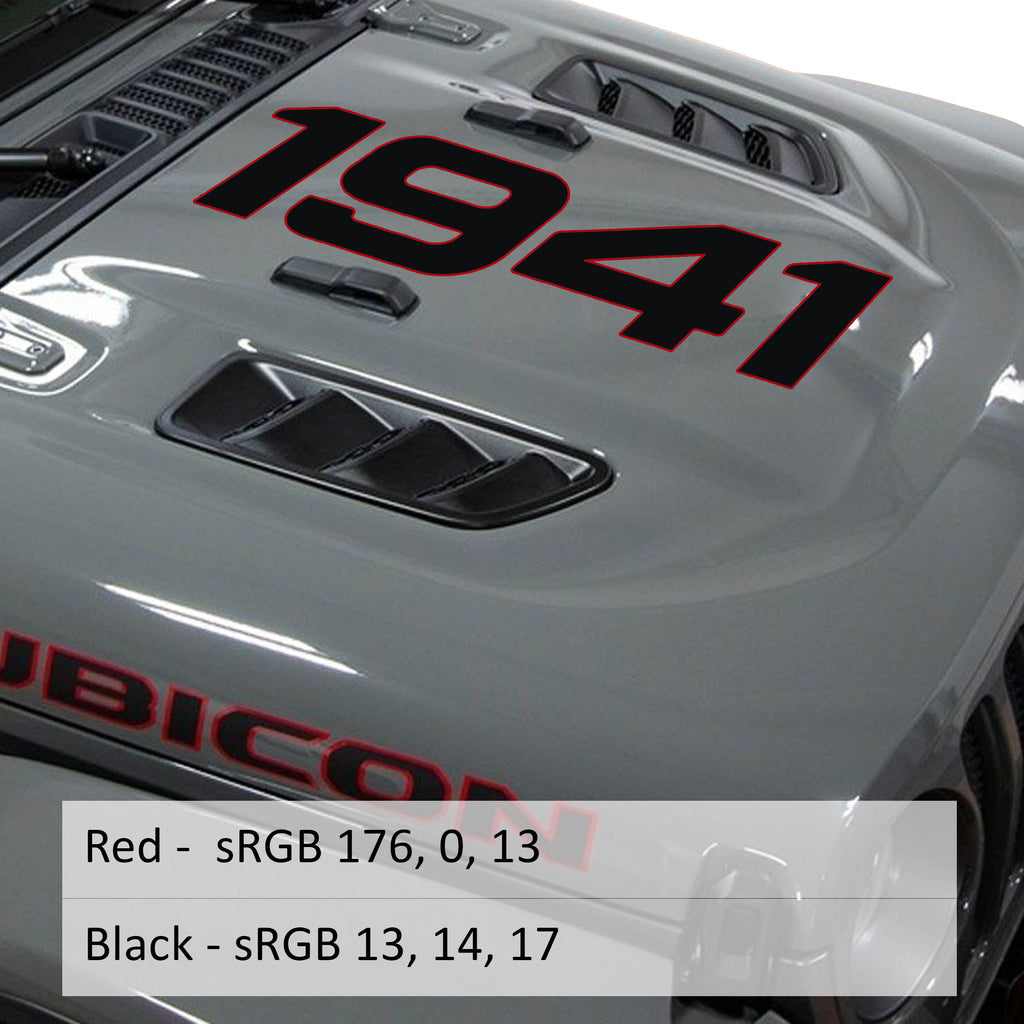 1941 Center Hood Vinyl Decal