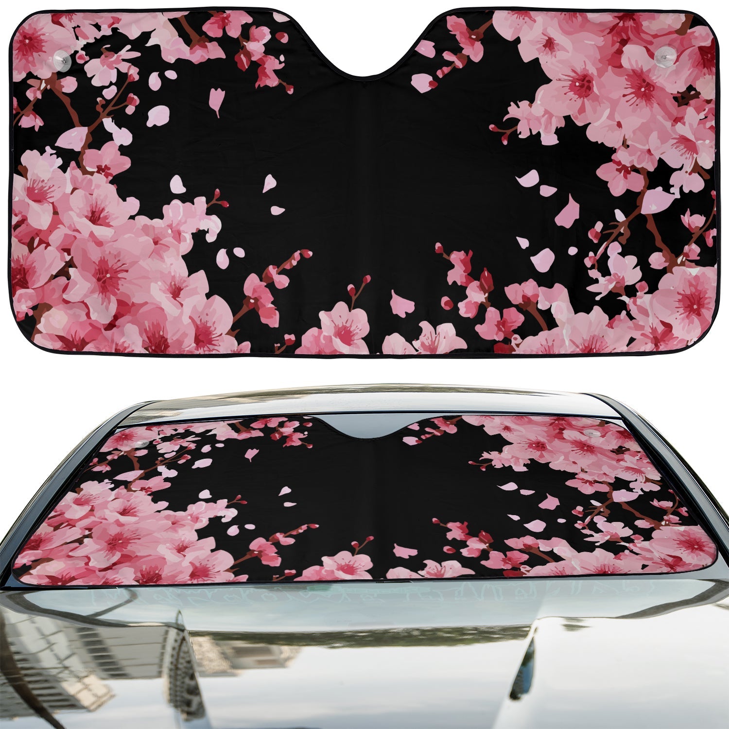 Japanese Cherry Blossom Windshield Sunshade | Jeep Decal Store