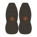Topographic map front car seat covers with contour line pattern shown on universal bucket seats