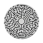 Round Maze design printed spare tire cover with optional backup camera hole by Graffix