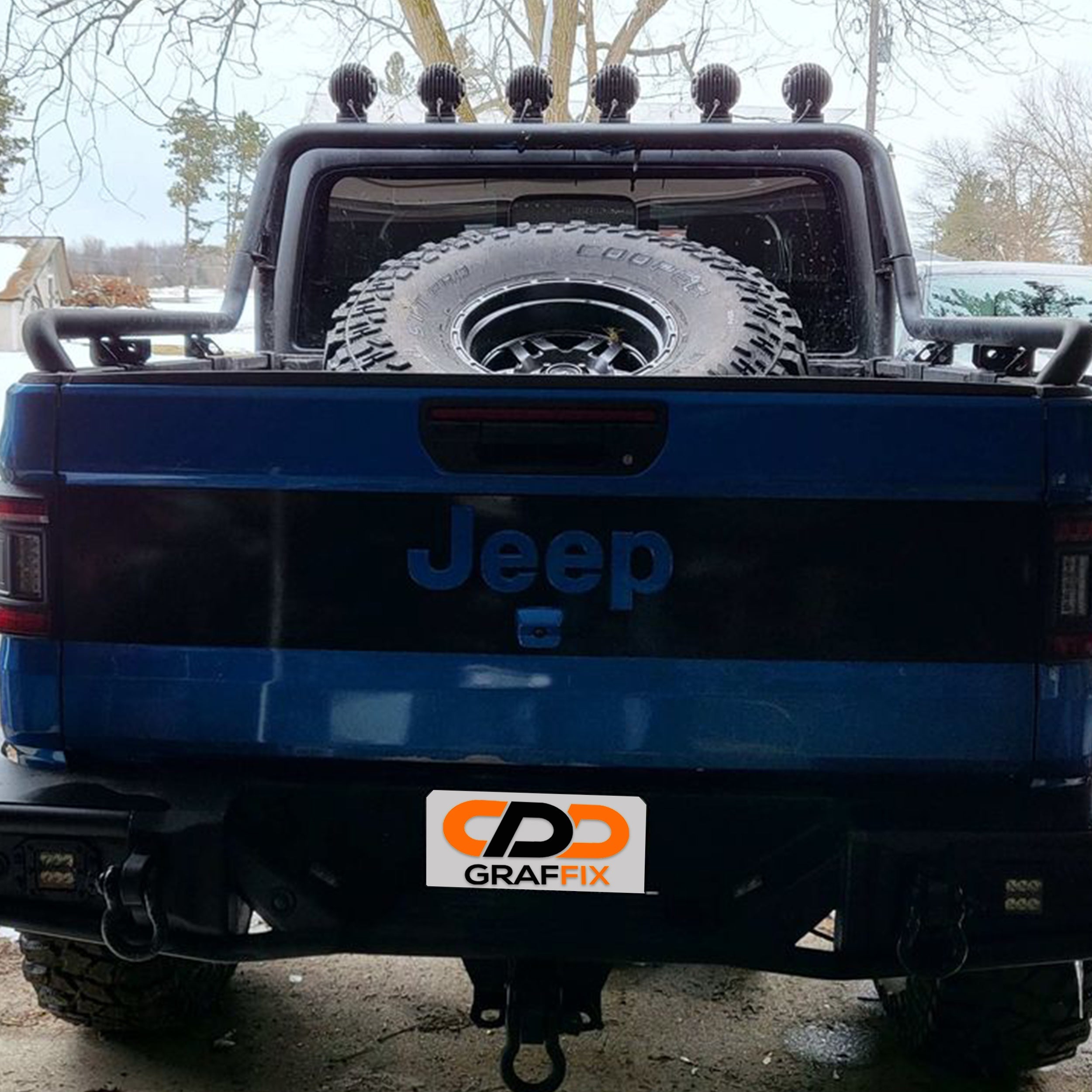 JT Tailgate Solid Blackout Graphic Vinyl Decal Fits Jeep Gladiator 2020+