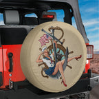 US Navy Pin-Up Girl Anchor Spare Tire Cover