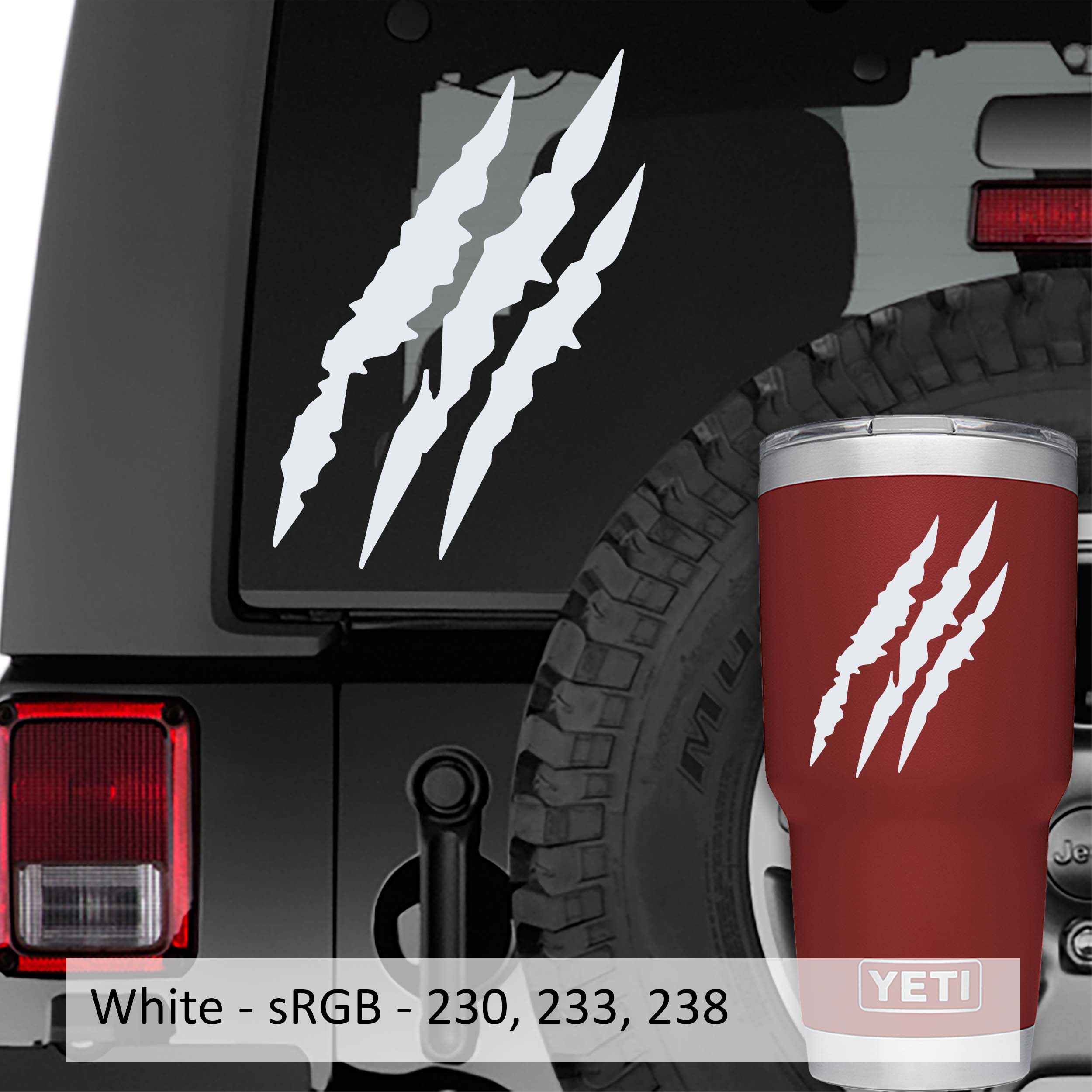 Claw Marks Vinyl Decal