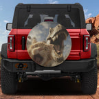 Fluffy Meets T-Rex Spare Tire Cover