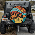 Happiness Comes in Waves Spare Tire Cover
