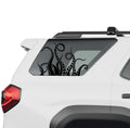 Kraken octopus tentacle rear quarter window vinyl decal in black on a 2025 Toyota 4Runner