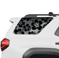 Hibiscus Hawaiian flower rear quarter window vinyl decal in black on a 2025 Toyota 4Runner