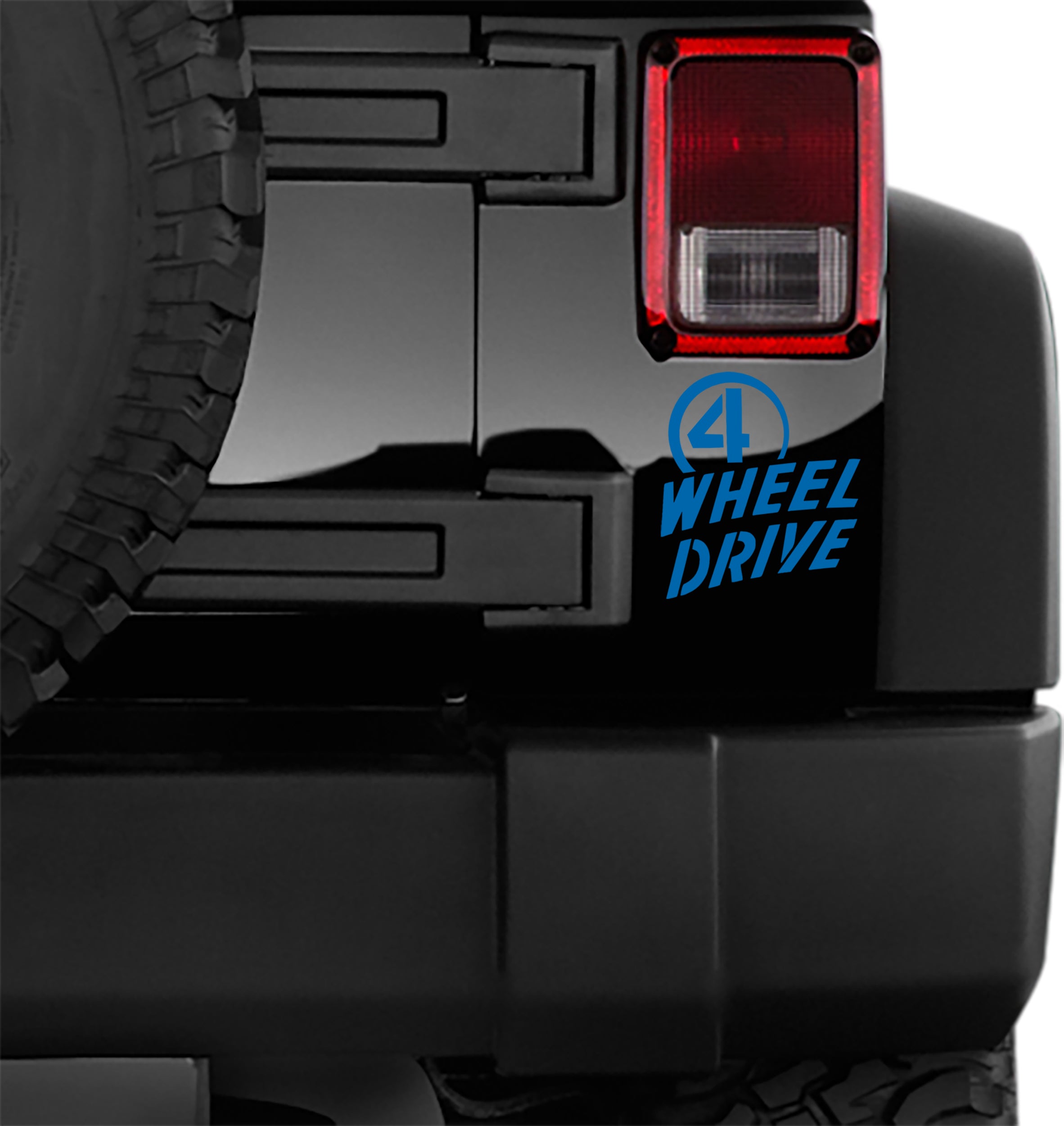 Jeep Wrangler Willys 4 Wheel Drive Logo Vinyl Decal