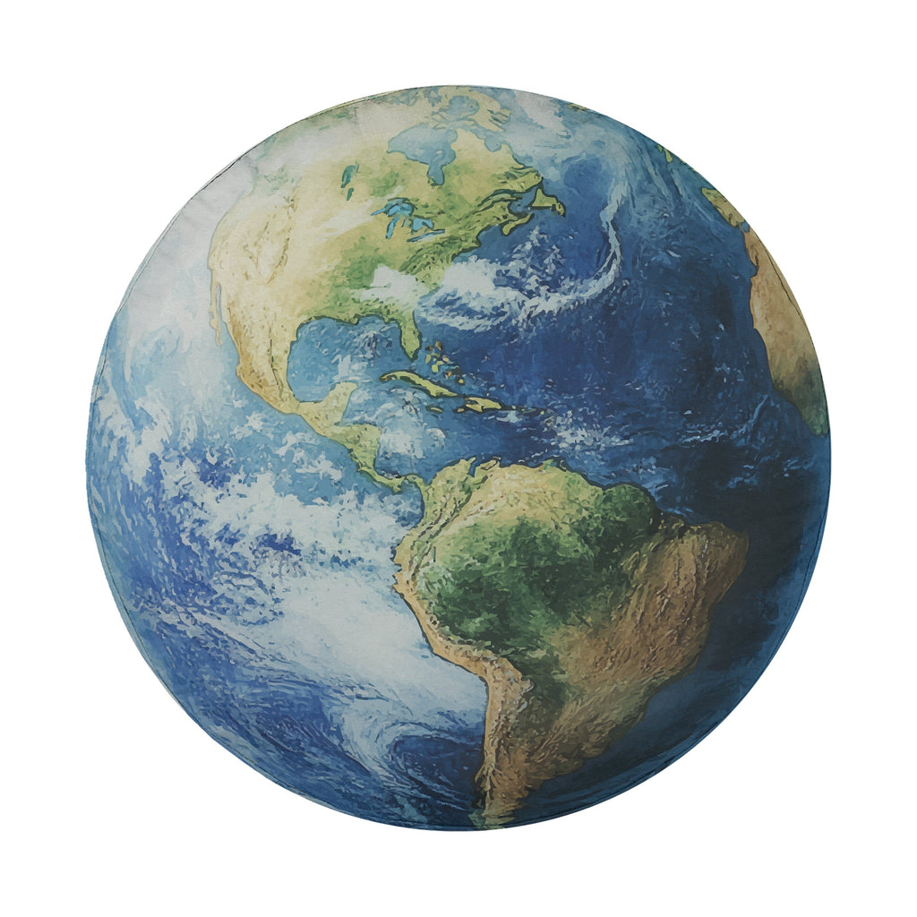 Planet Earth spare tire cover shown installed on rear of Jeep vehicle