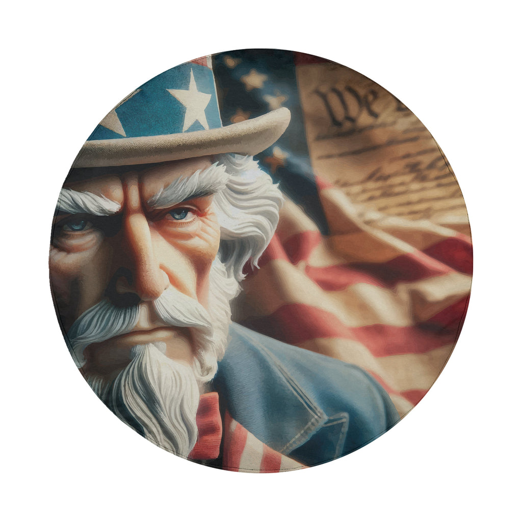 Constitution Keeper spare tire cover alternate flat shot displaying historic American Constitution text artwork