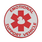 Emotional Support Vehicle duck graphic tire cover installed on black Jeep Wrangler with rear camera hole