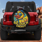 Big Duck Energy Rubber Duck design printed spare tire cover with optional backup camera hole by Graffix