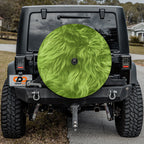 Lime Green Christmas Fuzzy Spare Tire Cover