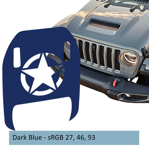 Alpha Romeo Clawed Foot Hood Decal - Fits 2018+ Wrangler JL Gladiator JT Mojave/392
