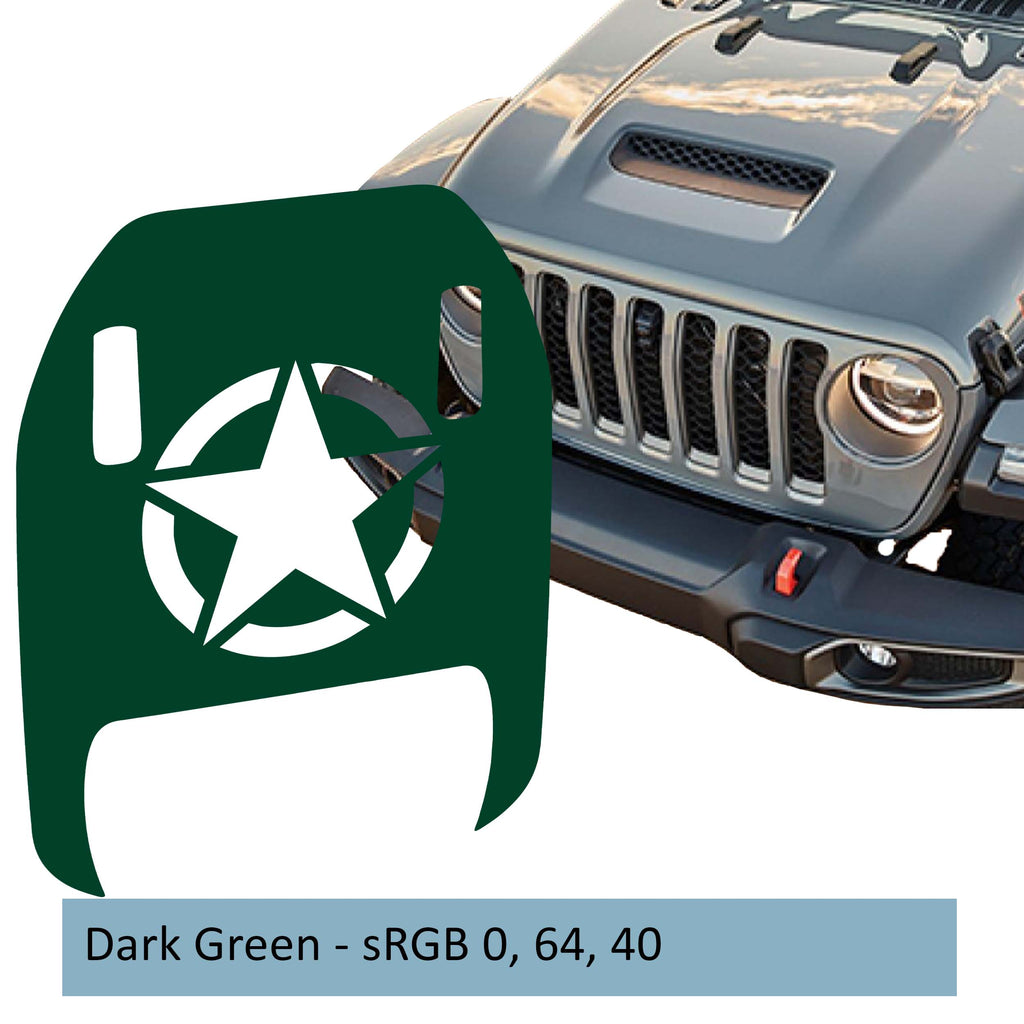 Alpha Romeo Clawed Foot Hood Decal - Fits 2018+ Wrangler JL Gladiator JT Mojave/392