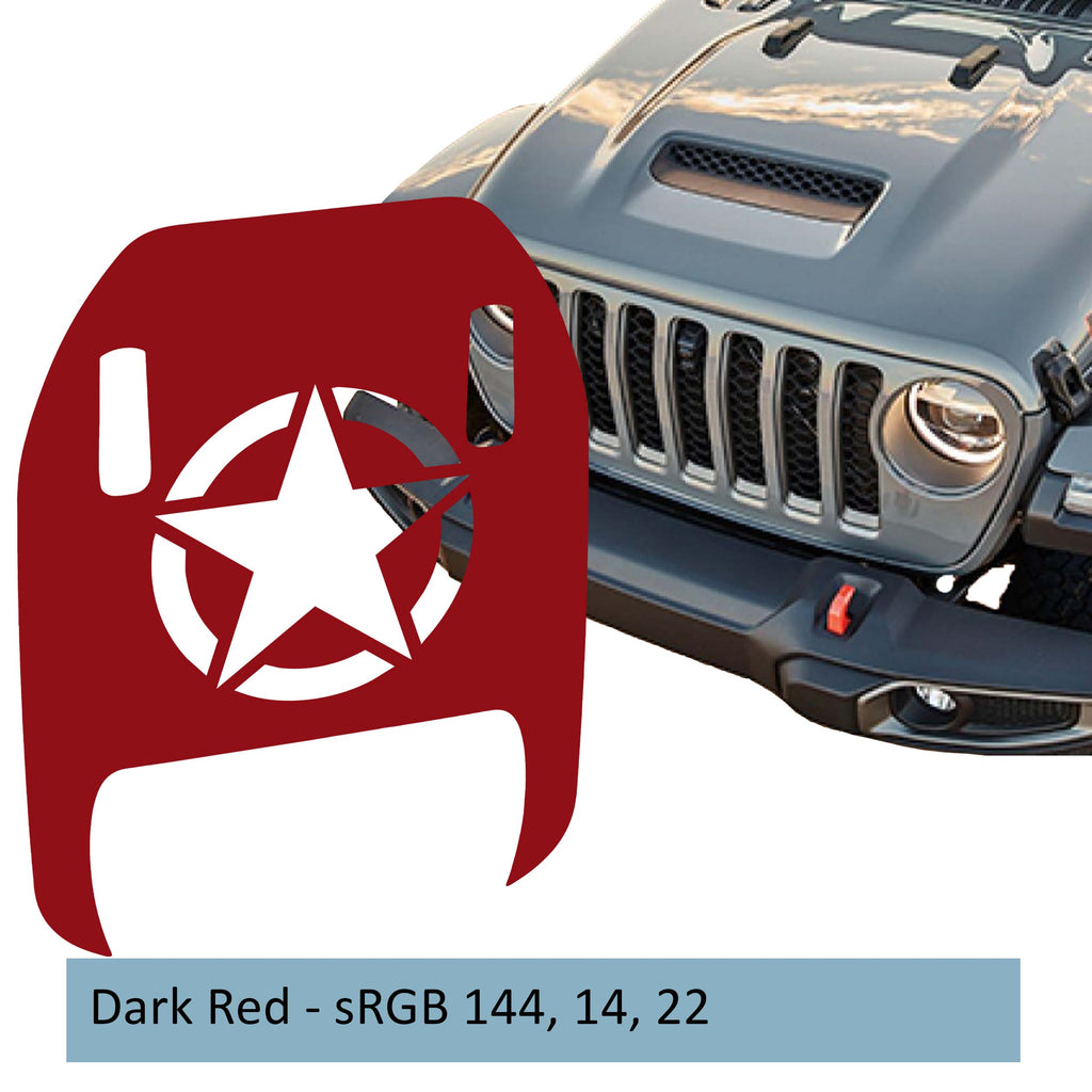 Alpha Romeo Clawed Foot Hood Decal - Fits 2018+ Wrangler JL Gladiator JT Mojave/392
