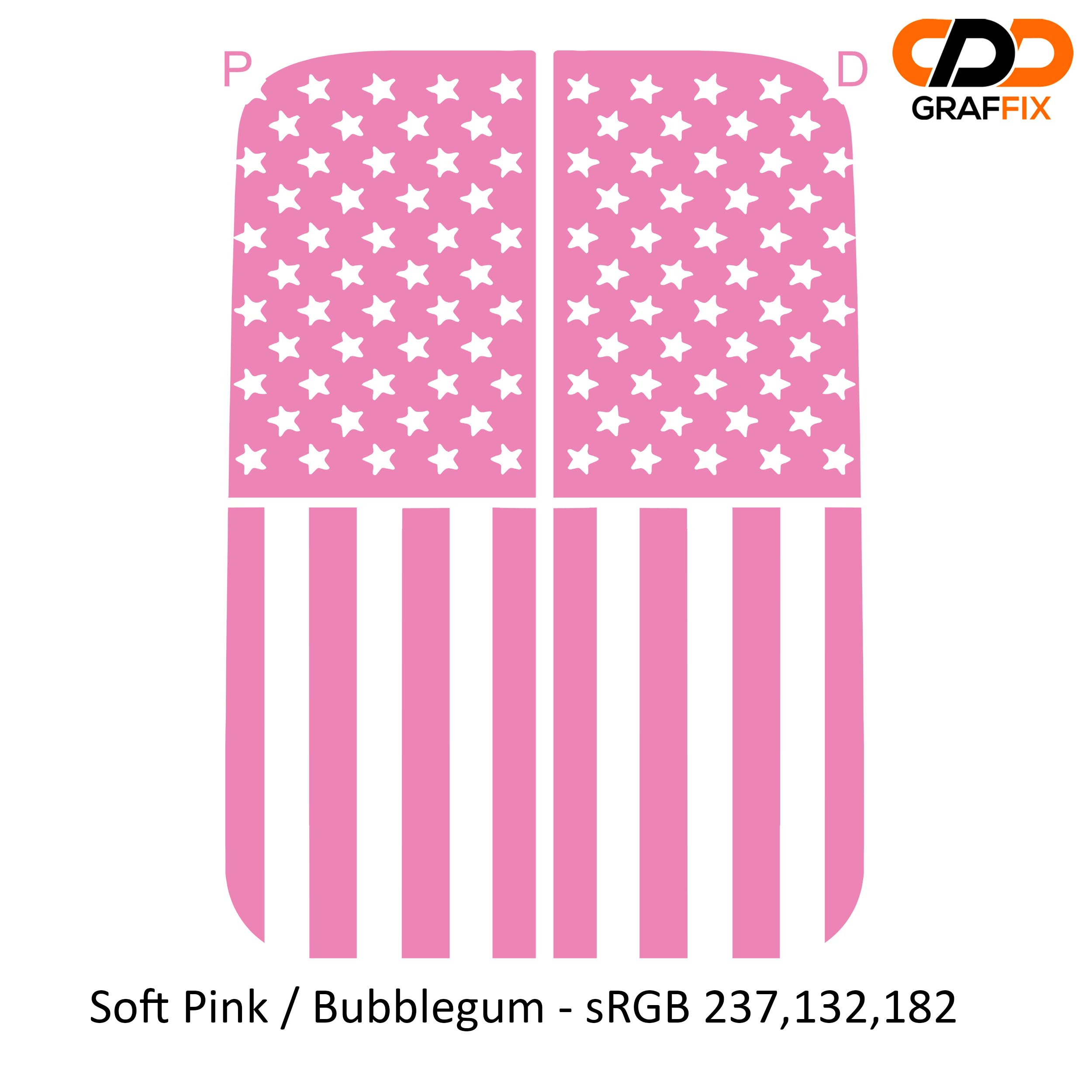 American Flag Vertical Side Window Vinyl Decal Set - Fits 2018-Current Jeep Wrangler JLU/JT Models