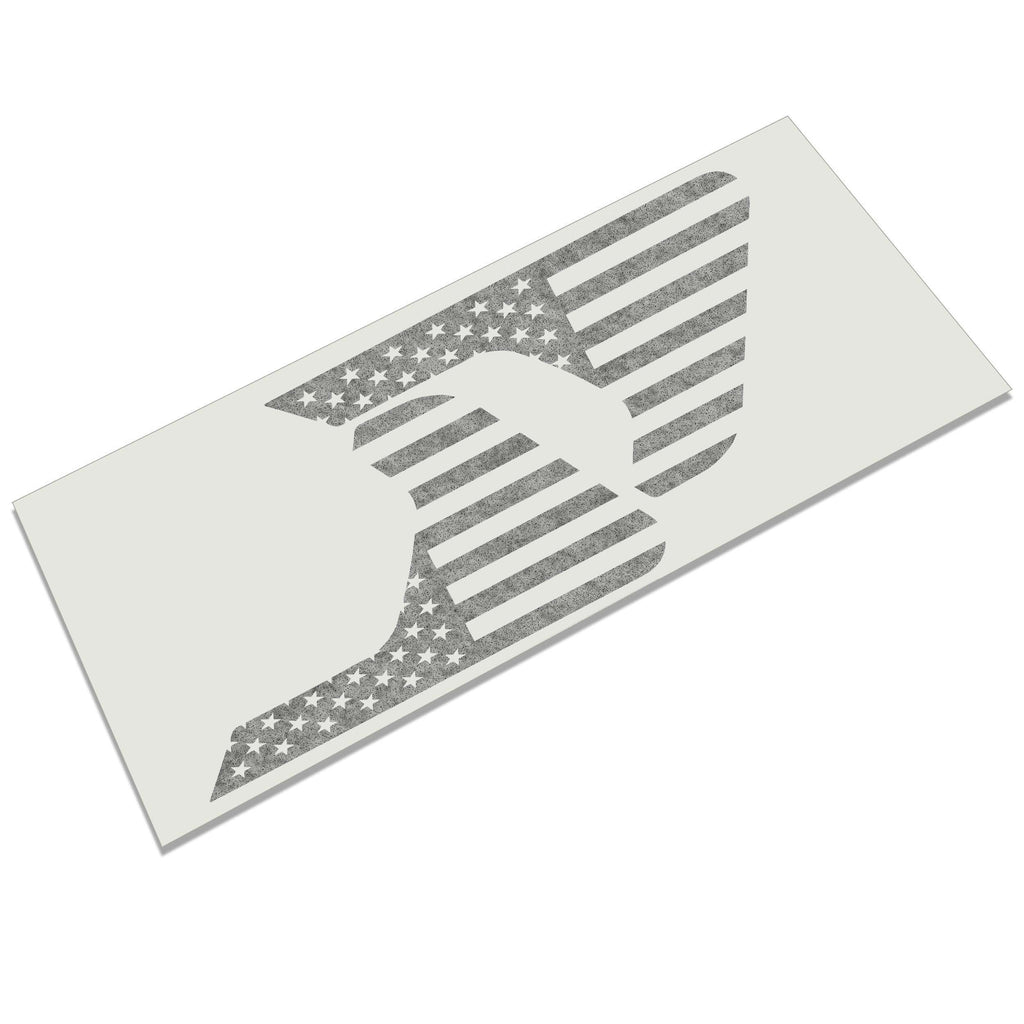 Black American flag fender vent vinyl transfer decal layout illustration sheet for JL JT