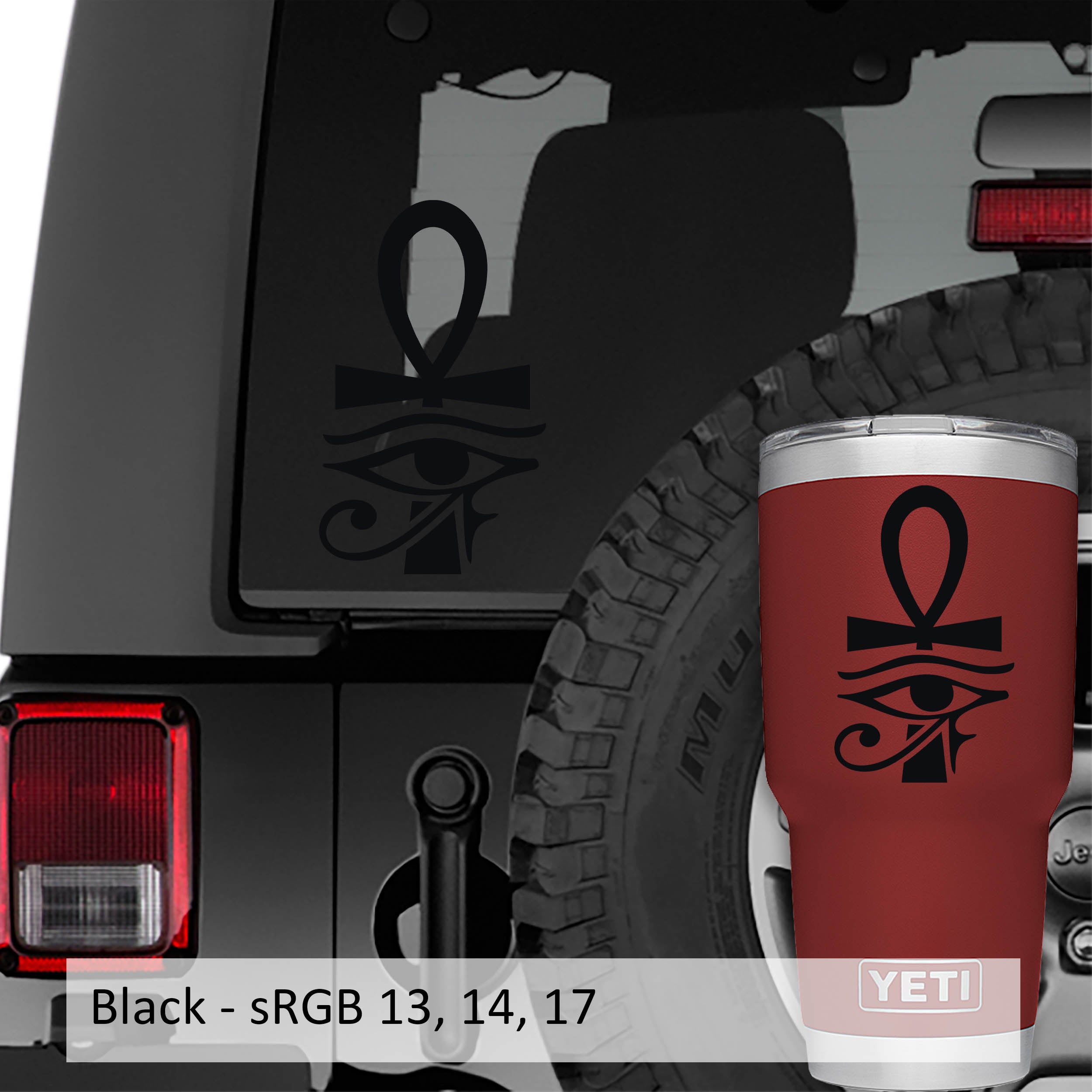 Egyptian Ankh Eye Horus Vinyl Decal