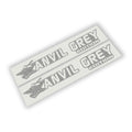Anvil Grey edition fender decal pair installed on Jeep Wrangler JL Gladiator JT side panel