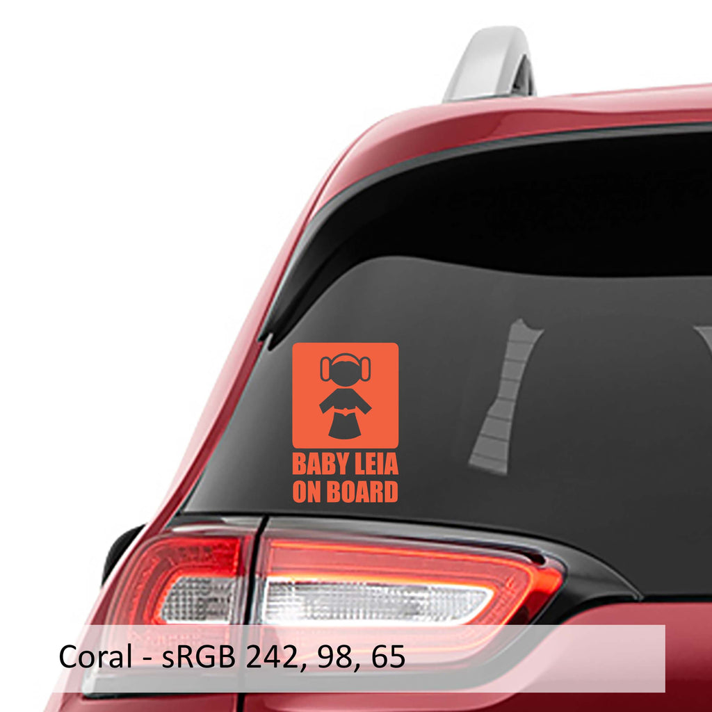 Baby Princess Leia On Board Decal