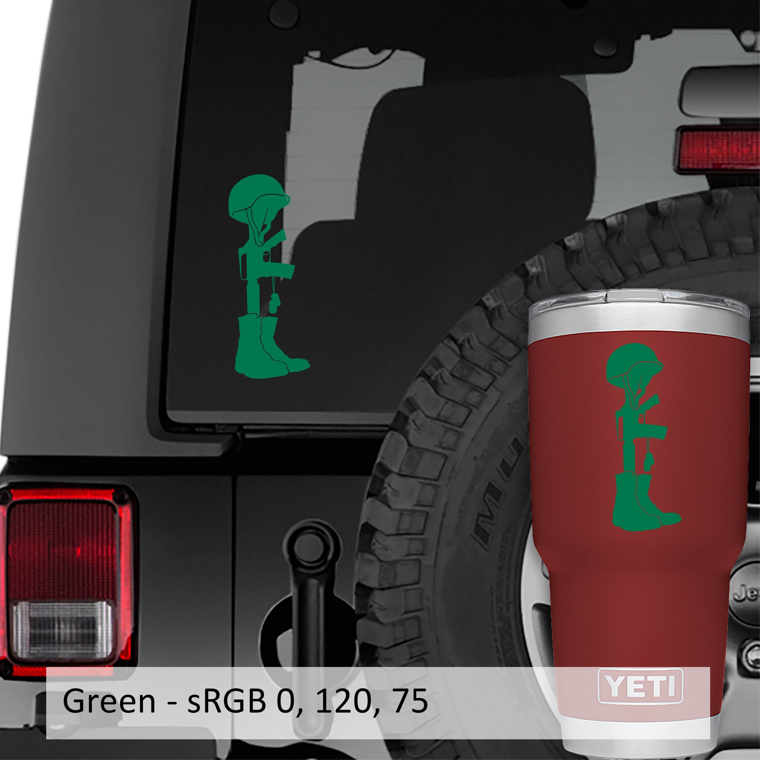 Military Battlefield Cross Vinyl Decal Sticker