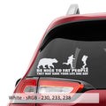 Be Nice to Fat People Life Saver Tip Vinyl Decal