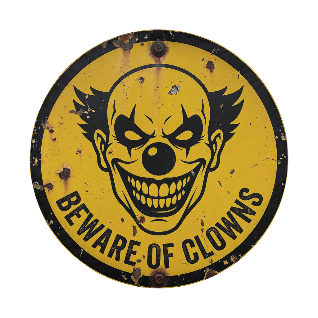 Beware of Clowns spare tire cover shown without a backup camera hole