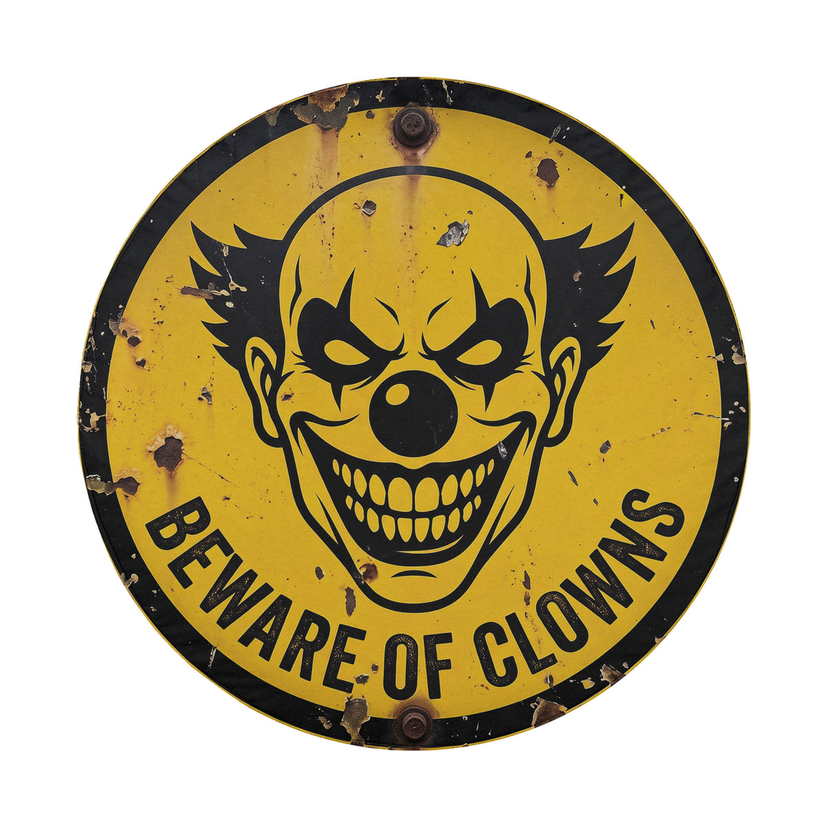 Beware of Clowns spare tire cover shown without a backup camera hole