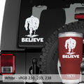 Bigfoot Sasquatch Believe Vinyl Decal