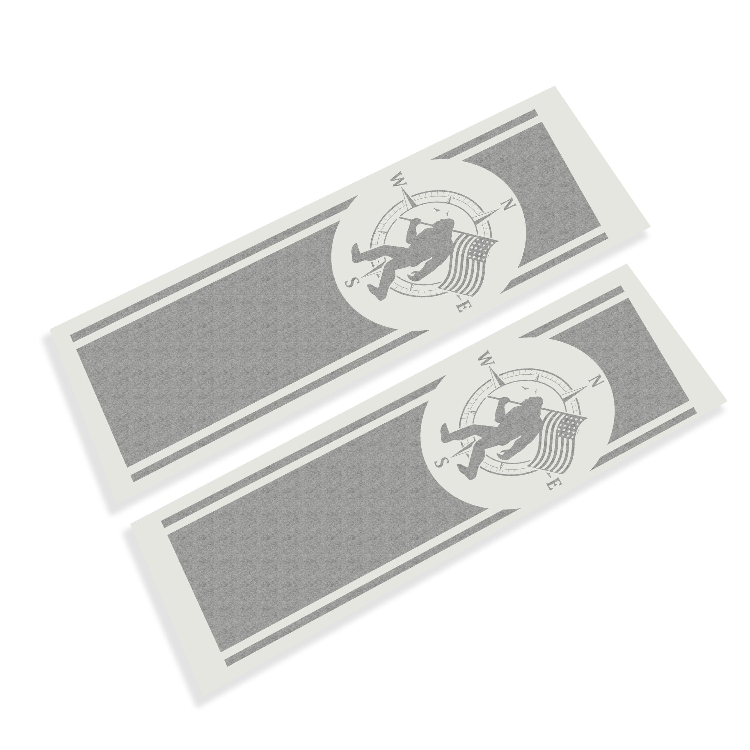 Bigfoot Compass Bedside Stripe Graphic Decal Set - Fits Jeep Wrangler JL/Jeep Gladiator JT 2018+