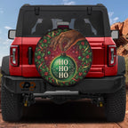 Bigfoot ornament heist Christmas spare tire cover mounted on a Ford Bronco