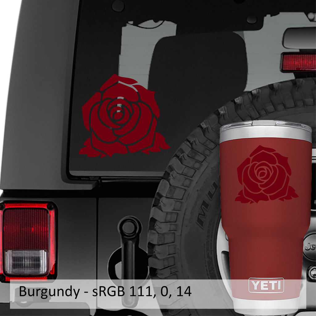 Bloomed Rose Flower Vinyl Decal