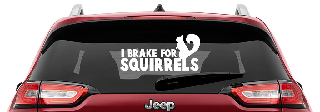 I Brake for Squirrels Vinyl Decal Sticker