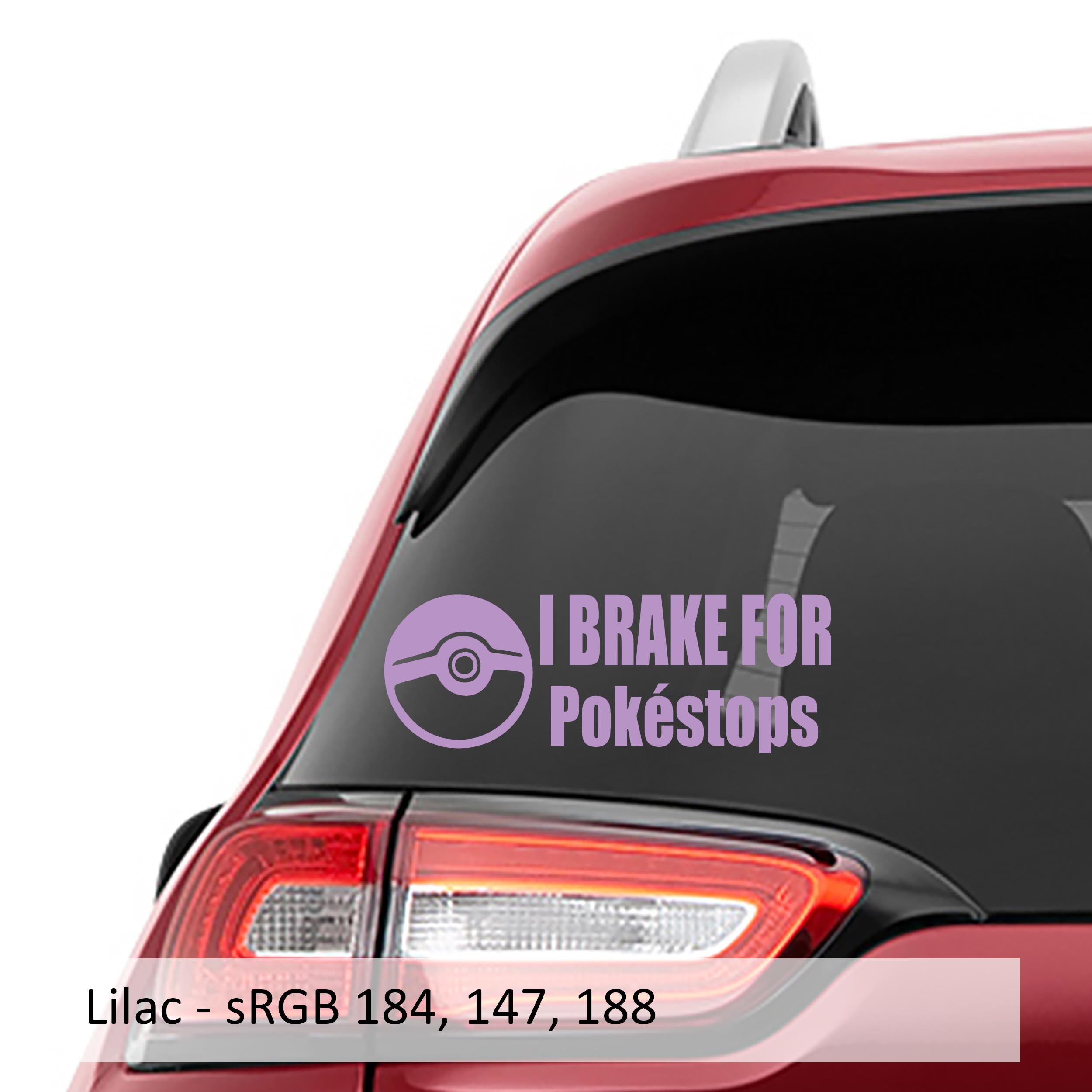 I Brake for Pokemon Stops Vinyl Decal Sticker