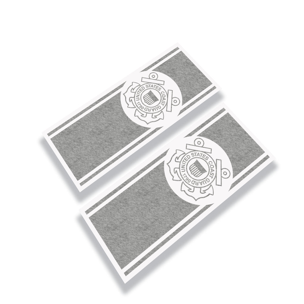 US Coast Guard Anchors Bedside Stripe Graphic Decal Set - Fits Jeep Gladiator JT 2018+